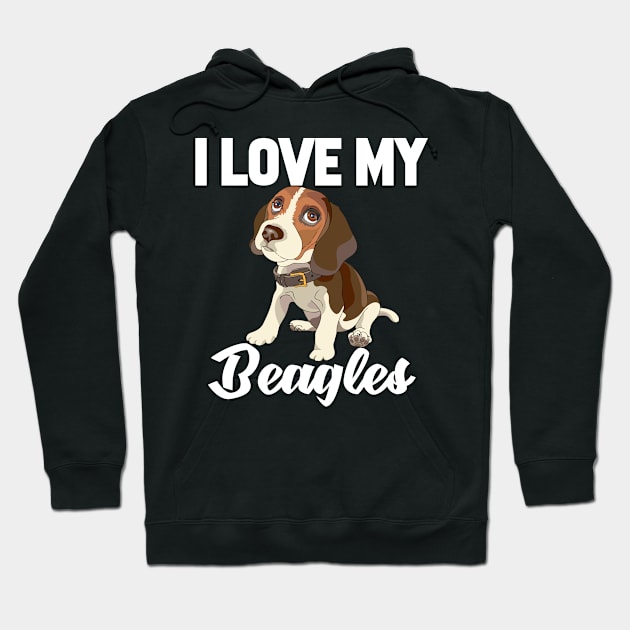 I Love My Beagles Hoodie by williamarmin